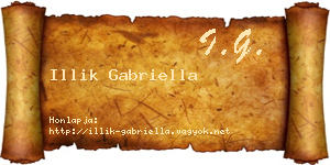 Illik Gabriella névjegykártya